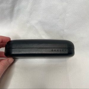 Oakley Sunglasses Case Black Hinged Hard Clamshell Glasses Case Faux Leather 6"